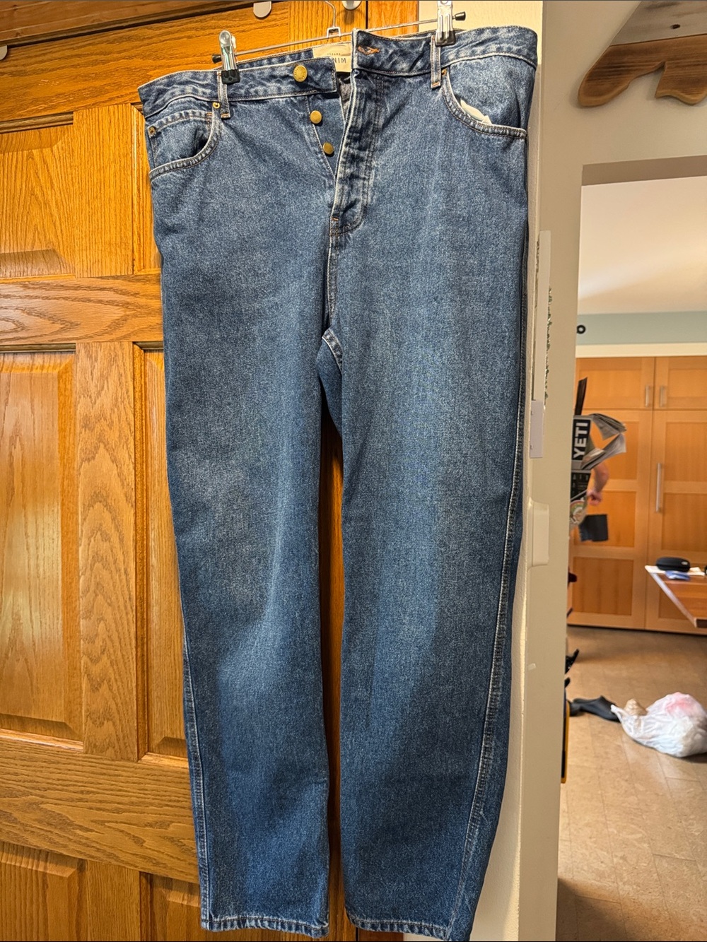Sezane womens le brut slim leg jeans